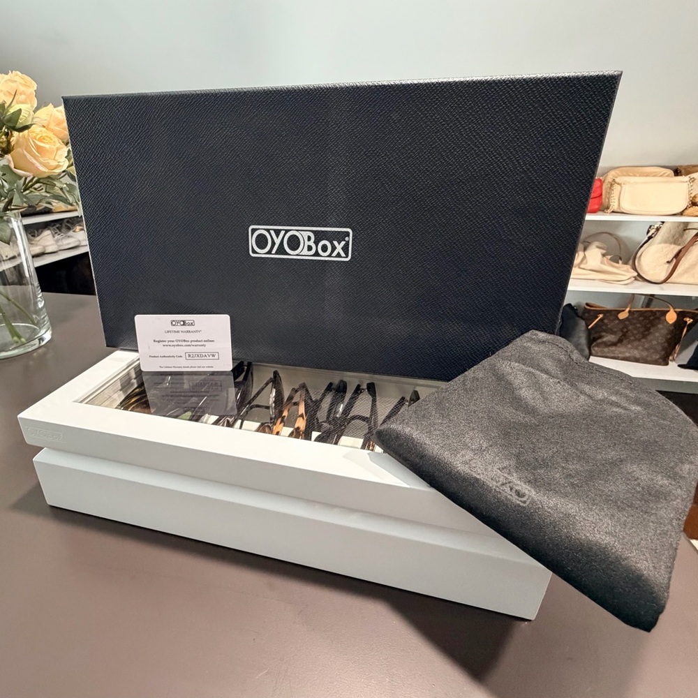 OXOBox White Eyewear Organizer Box -Sunglasses - Eyeglasses